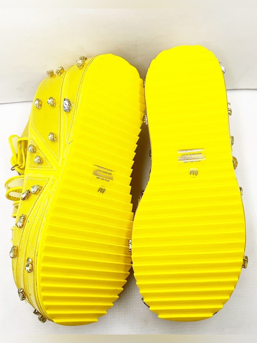 {Sugar Thrillz} Lemon Wedge Sugar Rush Jelly Platform Sandals - Picture 11 of 15